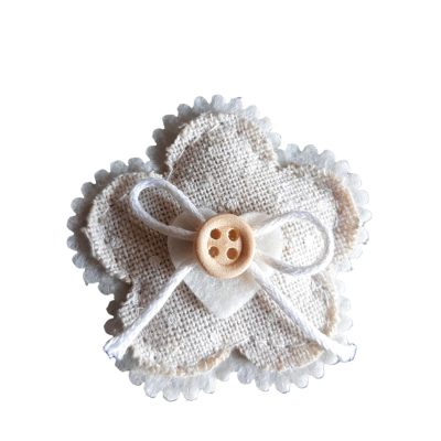Ultimi 14 pezzi fiore stoffa con bottone