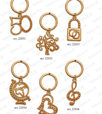 Porta chiavi metallo dorato