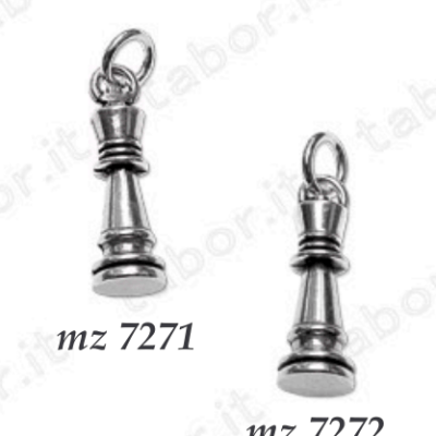 Ciondolo scacchi re e regina ricoperto in-argento