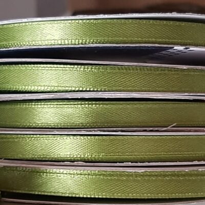 Nastro raso verde oliva mm 6 mt 50
