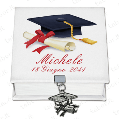 Scatola ecopelle per laurea personalizzabile