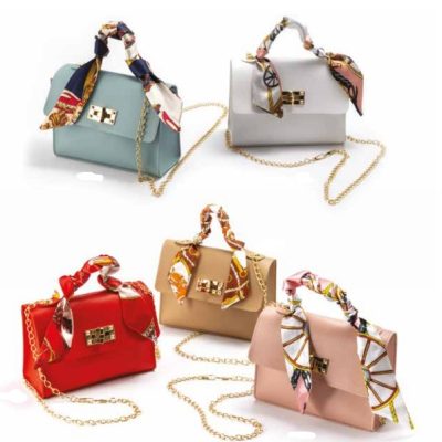 Borsetta Madrhelen con manico con foulard