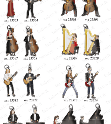 Ciondolo smaltato tema musicisti