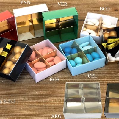 Scatola porta confetti finestrata 8x8x3