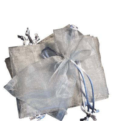 Ultimi 16 sacchetti organza argento