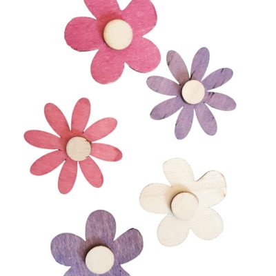 Fiori in legno 3 colori 5 modelli