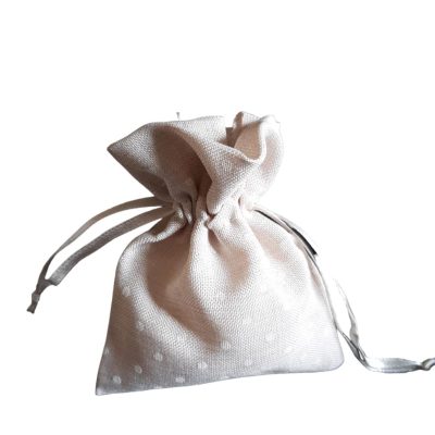 Sacchetti beige con pois