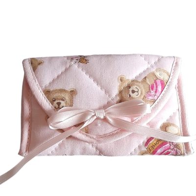 Bustiustine in cotone con orsetti rosa