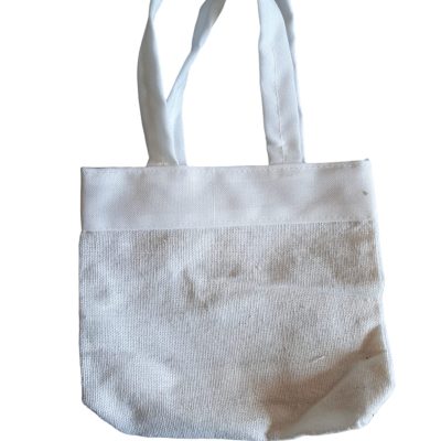 Borsette in cotone beige e panna