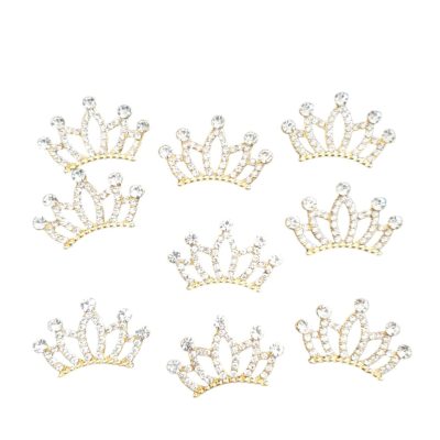 Ultime 9 corone metallo dorato e diamantini