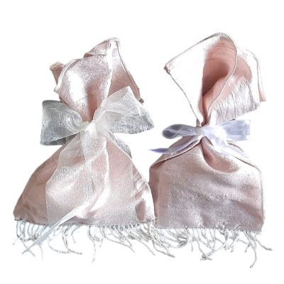 Sacchetti in shantung rosa antico
