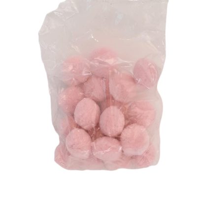Bustina con 24 pon pon rosa