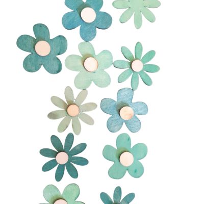 Ultimi 11 fiori in legno colori-misti