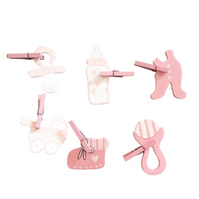 Mollettine soggetti bimba in legno