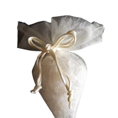 Conetti porta riso in organza panna