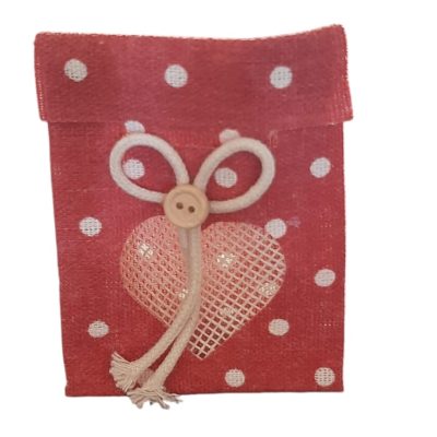 Bustine in juta rosso