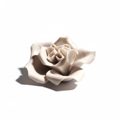 Rosa in porcellana tortora
