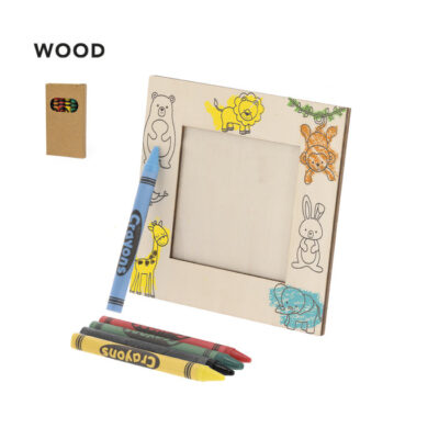 Cornice porta foto in legno da colorare