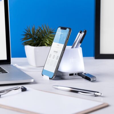 Porta penne USB con luce led