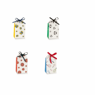 Scatolina porta confetti tema sport