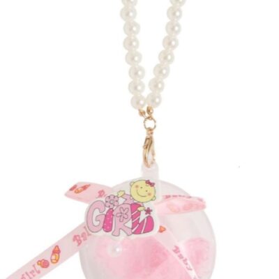 Pallina in pvc con cordino di perline