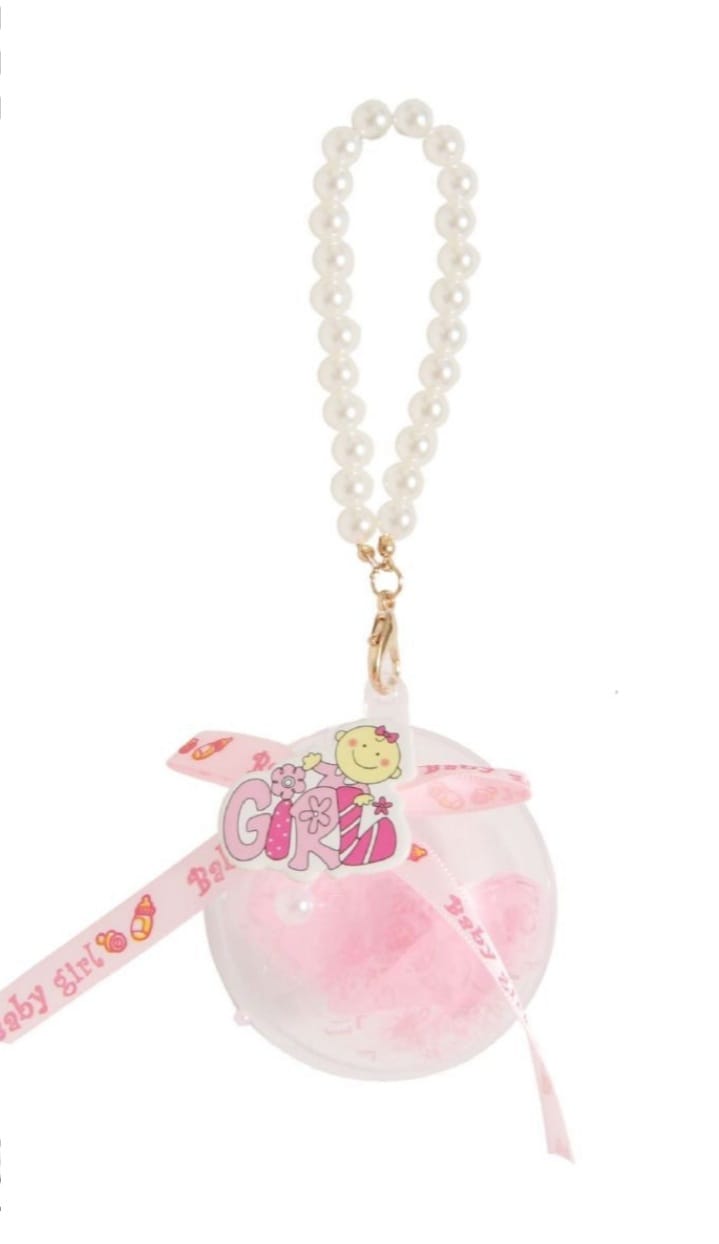 Pallina in pvc con cordino di perline