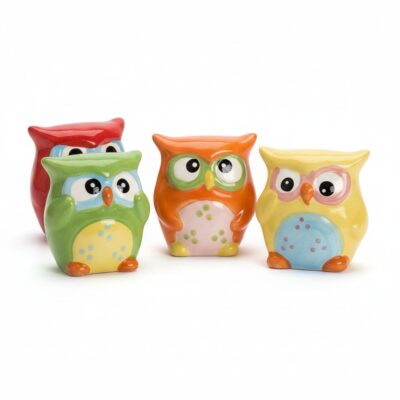 Gufetti ceramica porta fortuna calamita