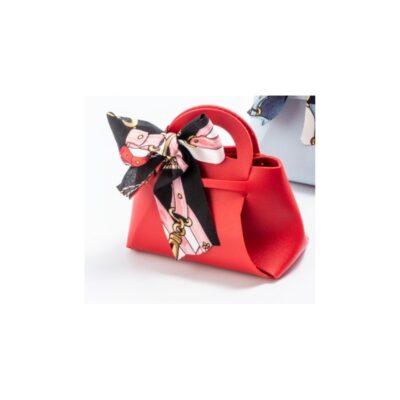 Borsetta rossa con fiocco foulard  Madrhelen Paris
