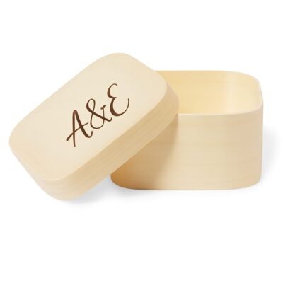 Scatola legno naturale quadrata personalizzabile