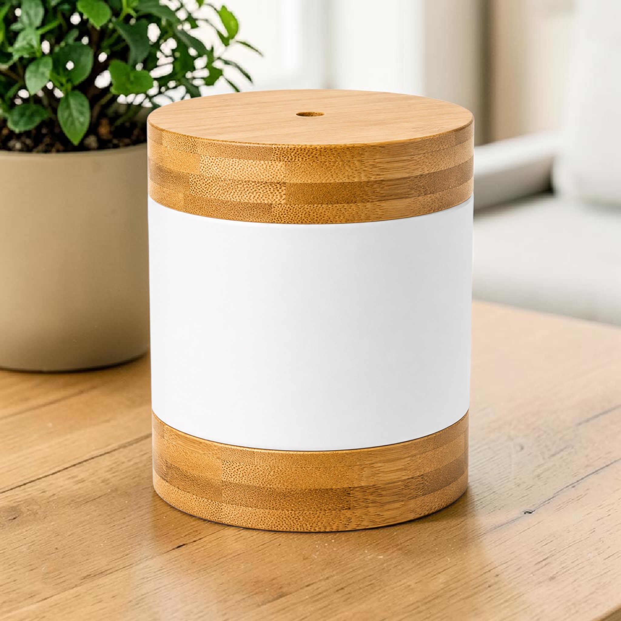 Umidificatore in bambù con luci led