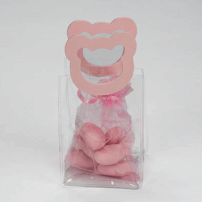 Borsetta battesimo orsetto rosa