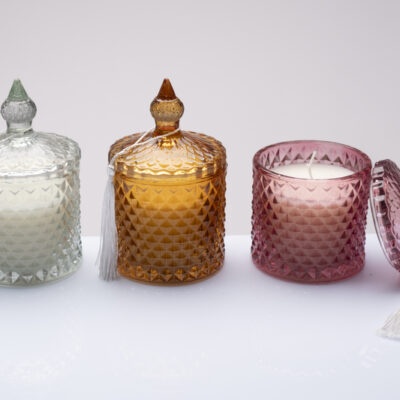 Candela profumata con potiches vetro