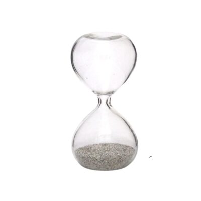 Clessidra sabbia argento altezza 8 cm