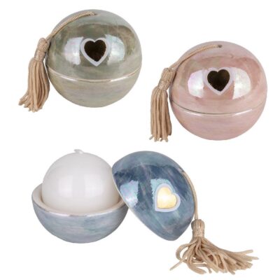 Sfera porta candela ETM in ceramica 7 cm