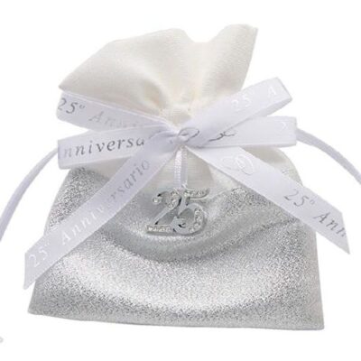 Sacchetto pronto argento glitter