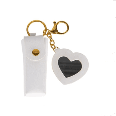 Porta chiavi in ecopelle bianco