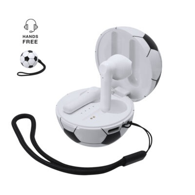 Auricolari con custodia pallone da calcio