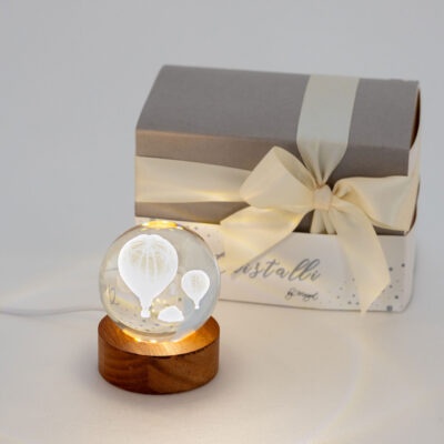 Sfera laser con luce led mongolfiera