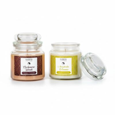 Barattoli vetro con candele profumate