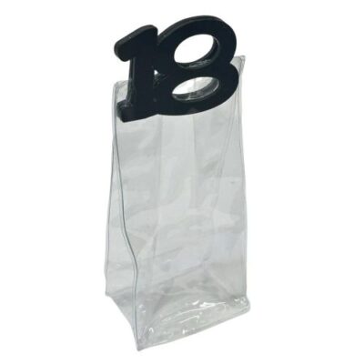 Borsetta in pvc con manico18 in plexi nero