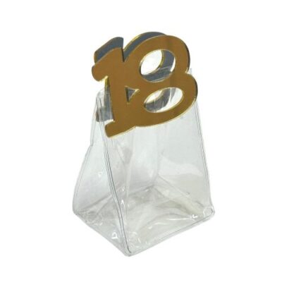Borsetta pvc per 18 anni plexi oro