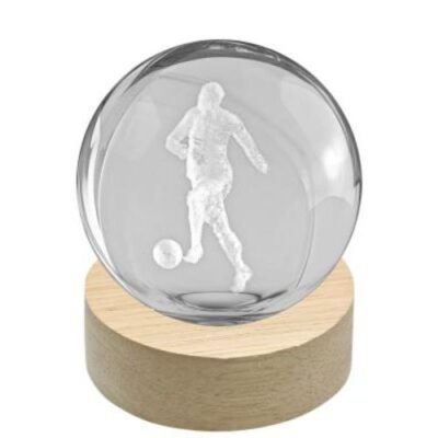 Sfera led con disegno calciatore