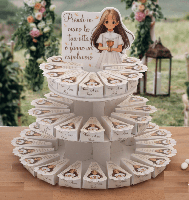 Scatoline a torta per Comunione Bambina