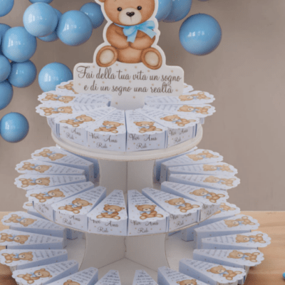 Scatoline a torta per Battesimo o Nascita bimbo