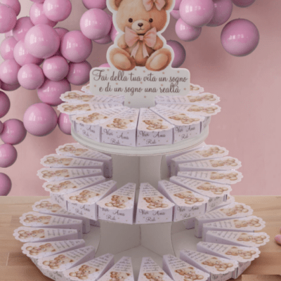 Scatoline a torta per Battesimo o Nascita bimba