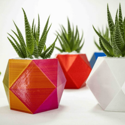 Porta piante colori iridescenti