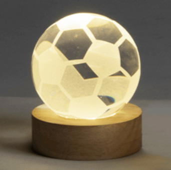 Sfera luminose con pallone da calcio