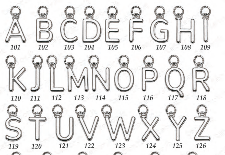 Lettera in metallo argentato stampatello