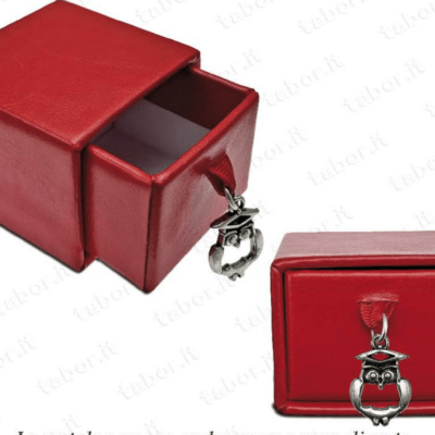 Scatolina Laurea similpelle rossa