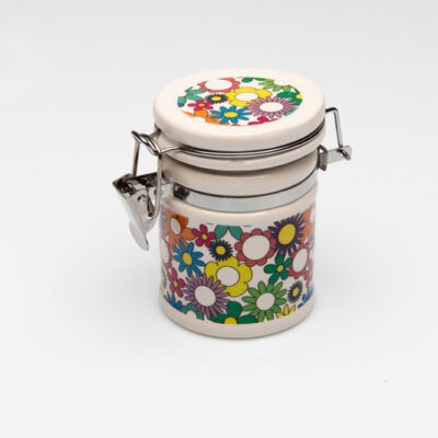 Barattolino porta spezie con fiori